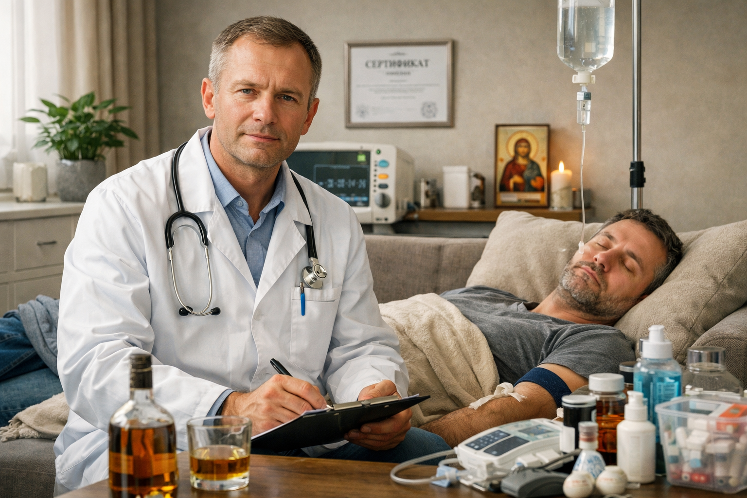 Противопоказания к выводу из запоя на дому: когда нужна скорая