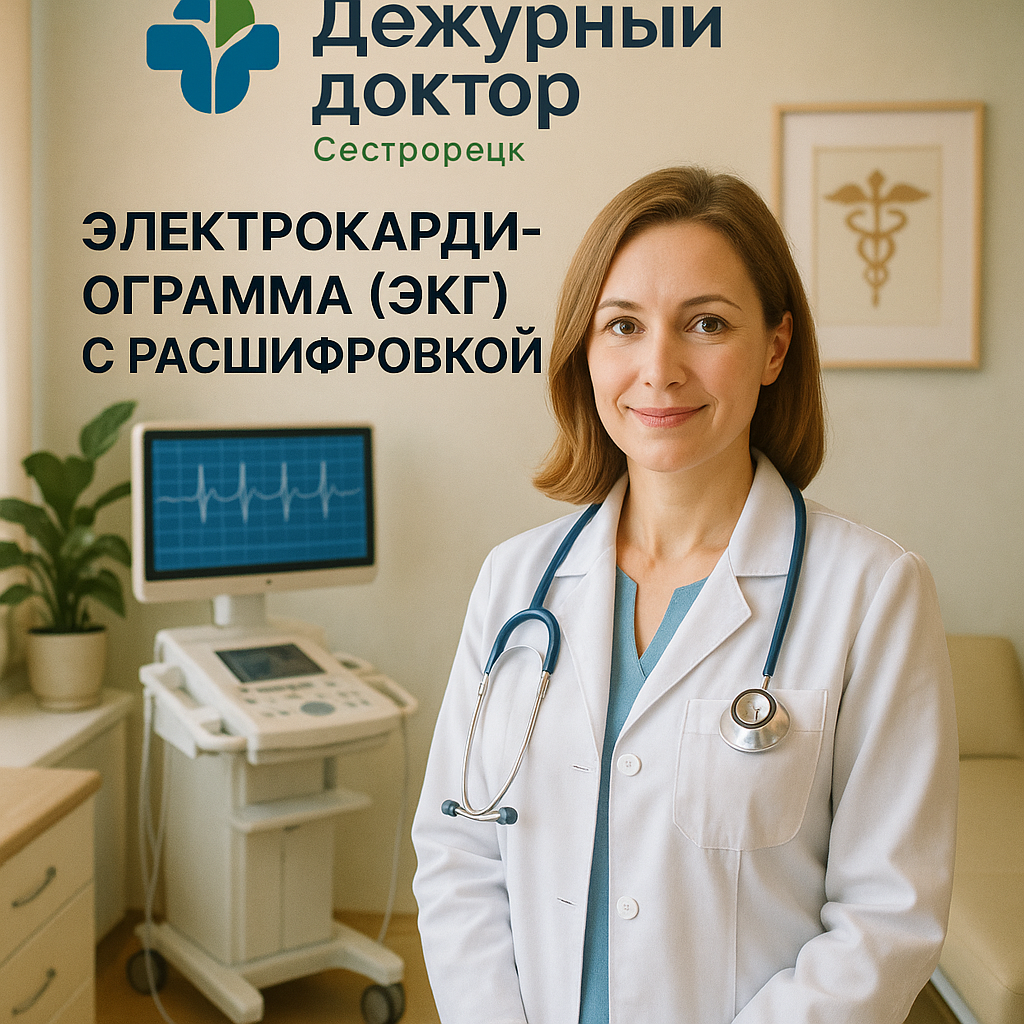 Электрокардиограмма (ЭКГ) с расшифровкой